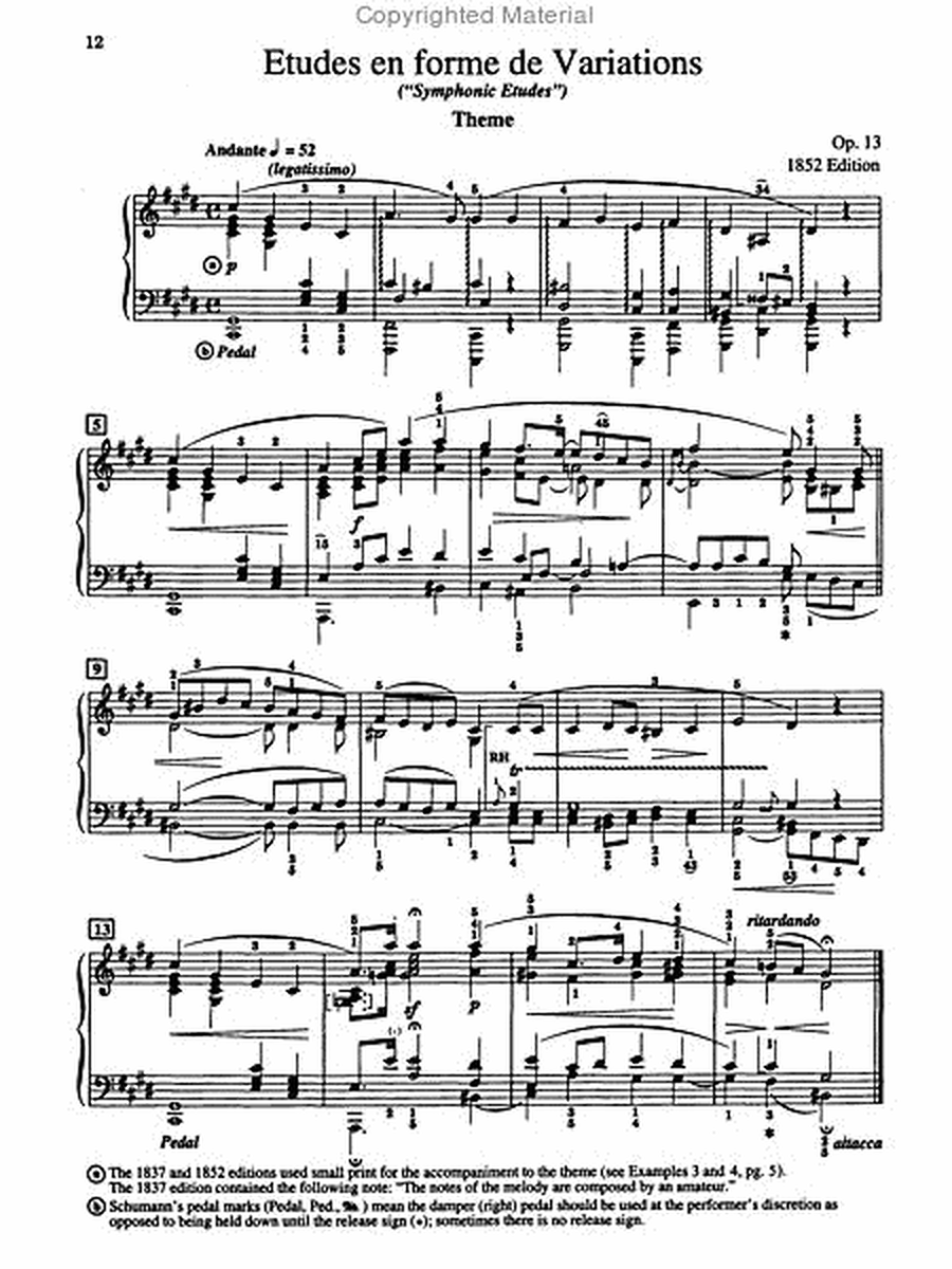 Schumann -- Symphonic Etudes, Op. 13 image number null