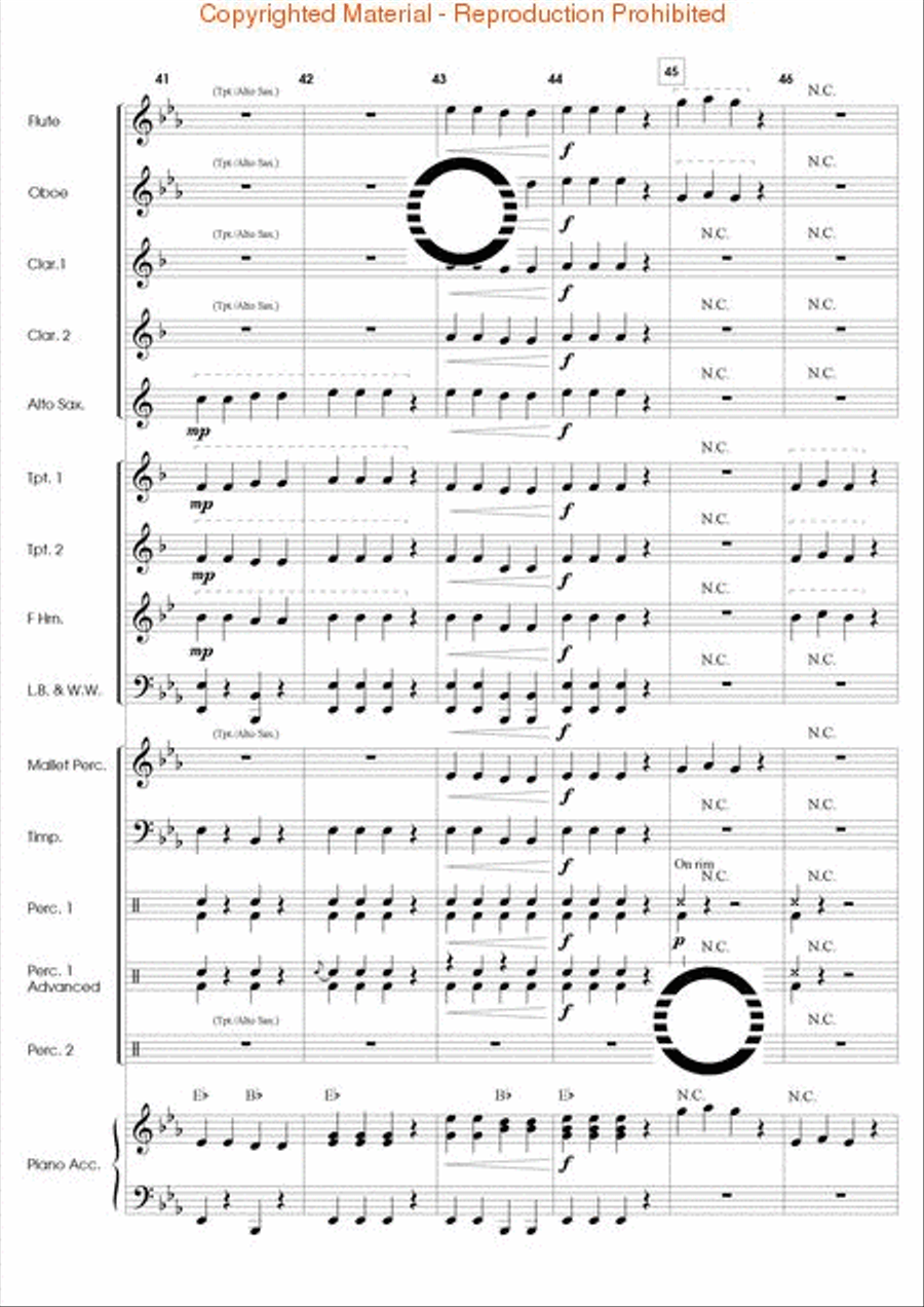 Popcorn Prelude Concert Band scores gallery preview page 10