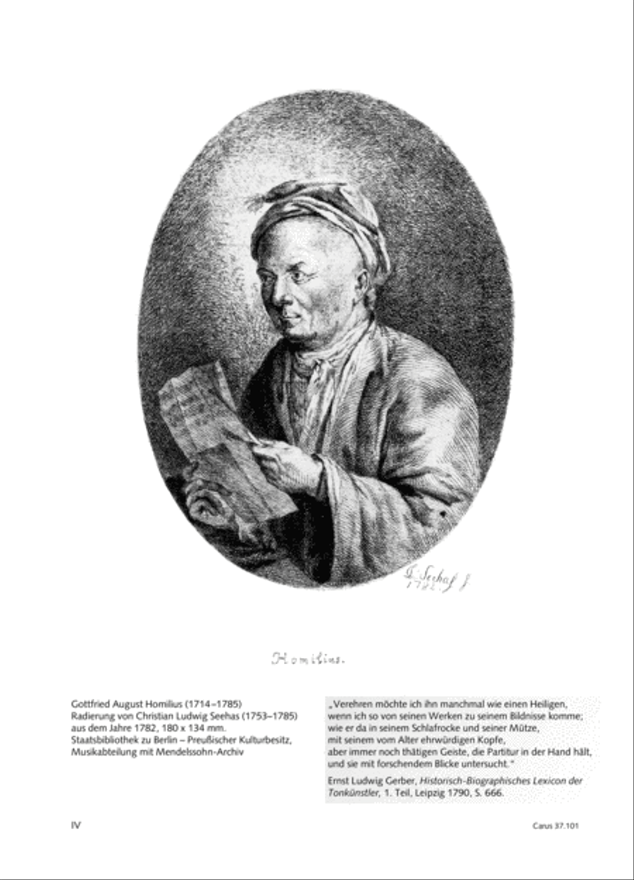 Homilius: Complete Motets. Selected Works. New Edition 2014 4-Part scores gallery preview page 3