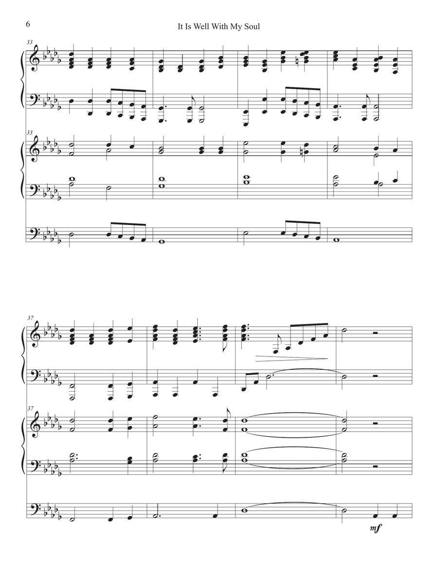 It Is Well With My Soul - Piano & Organ Piano scores gallery preview page 6