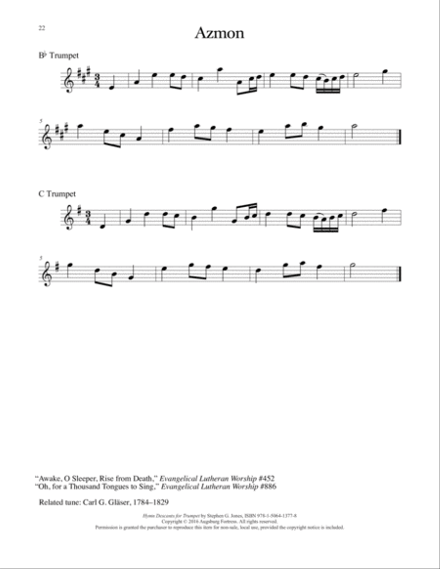 Hymn Descants for Trumpet C Trumpet scores gallery preview page 23