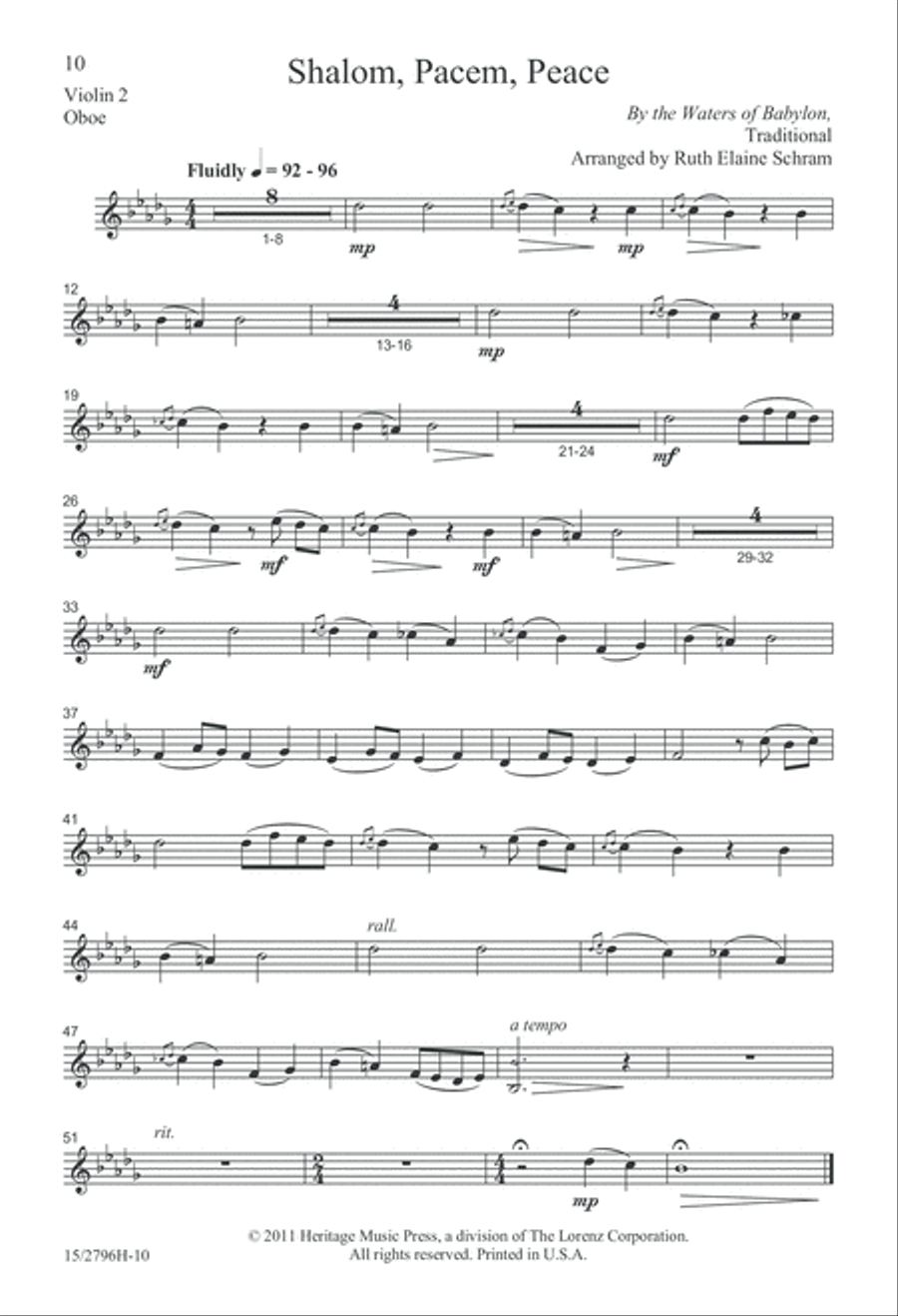 Shalom, Pacem, Peace 3-Part scores gallery preview page 11