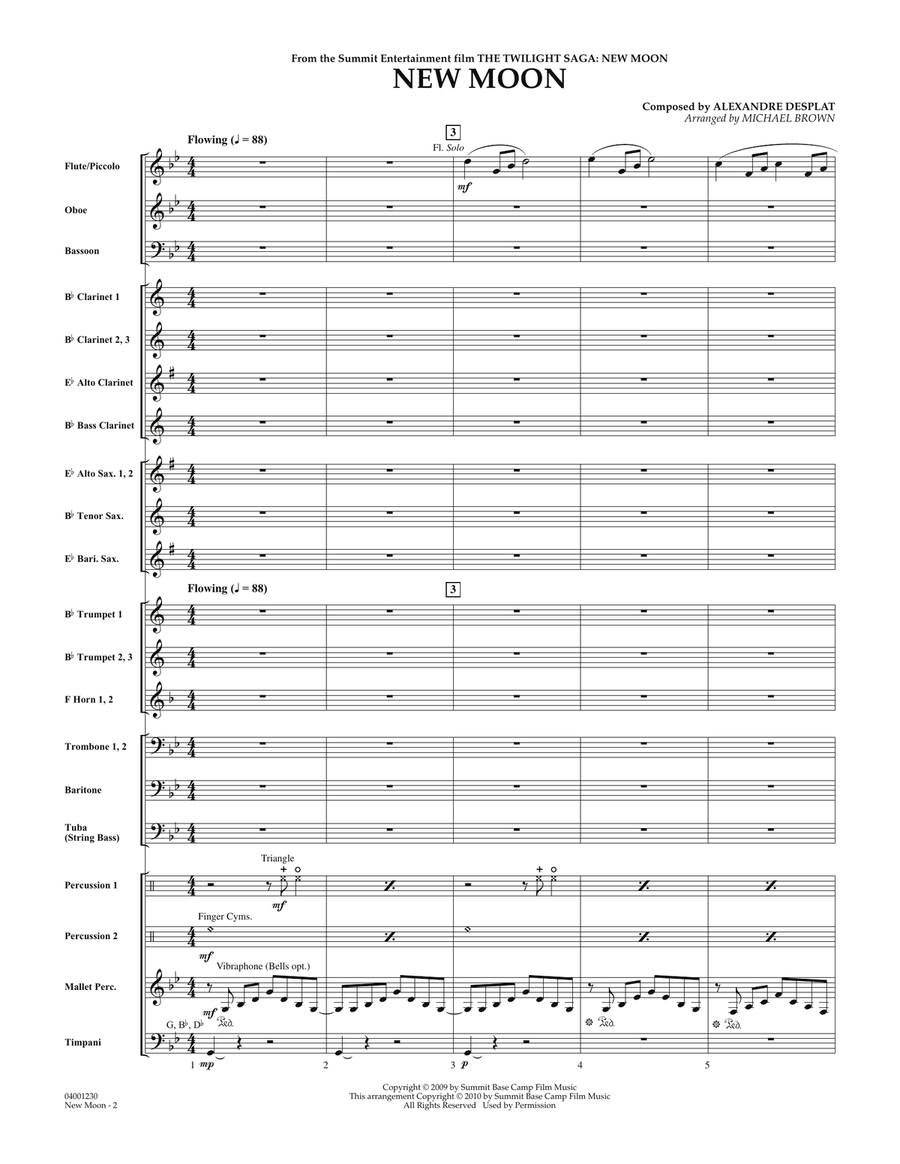 New Moon (The Meadow) - Full Score Concert Band scores gallery preview page 2