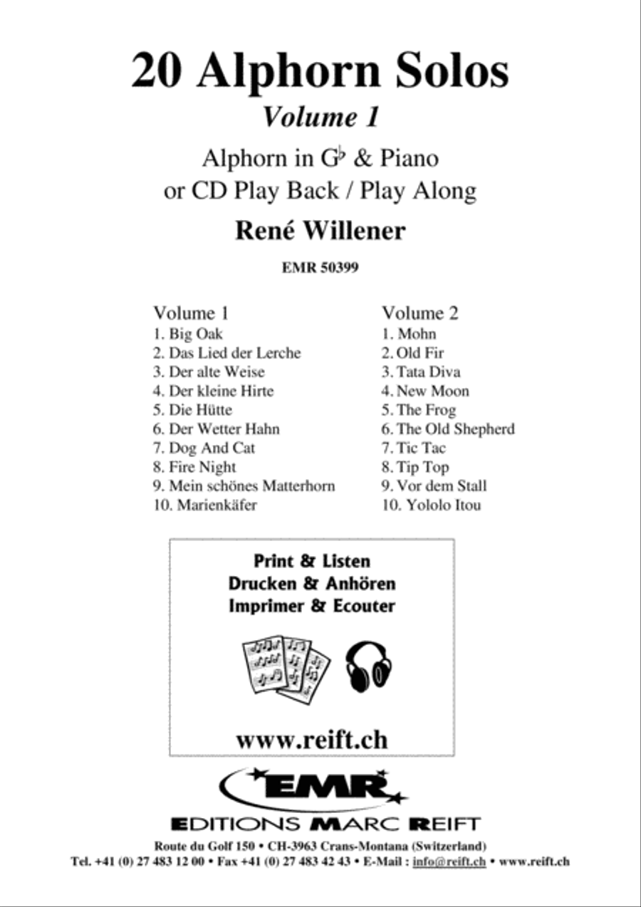 20 Alphorn Solos Volume 1 Piano Accompaniment scores gallery preview page 2