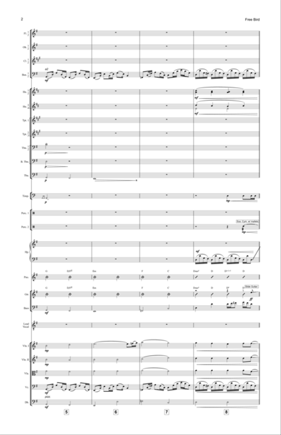 Free Bird Free Bird Full Orchestra scores gallery preview page 2