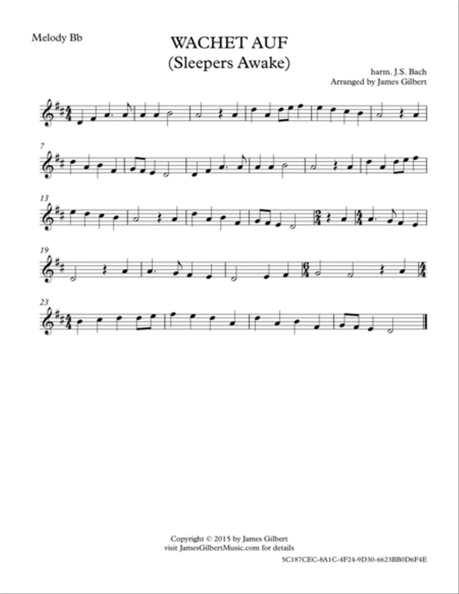 WACHET AUF (Sleepers, Awake) Small Ensemble scores gallery preview page 6