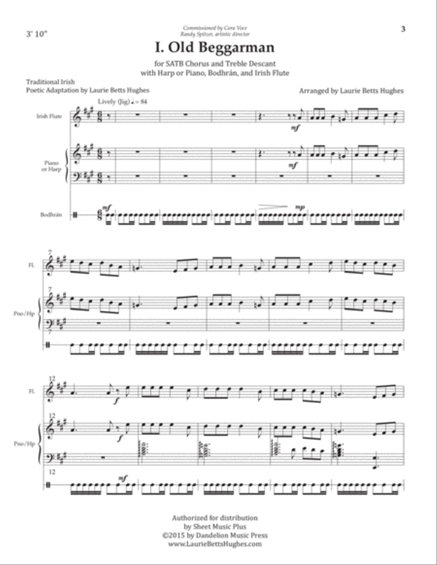 Lost Songs of Ancient Ireland [SATB with Treble Descant] 4-Part scores gallery preview page 3