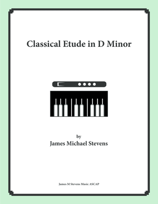 Book cover for Classical Etude in D Minor - Alto Flute & Piano