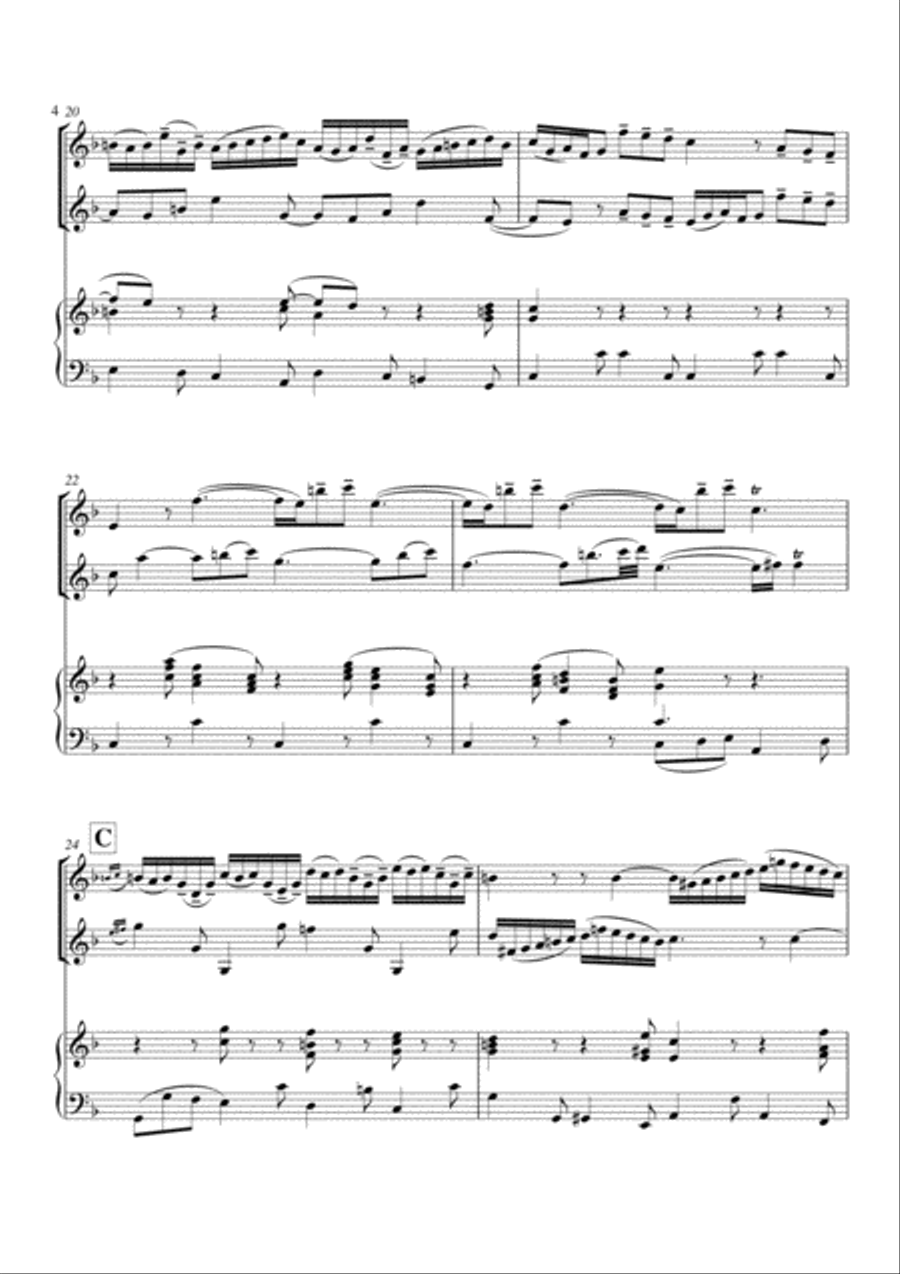 Largo from Double Concerto, Bwv 1043 String Duet scores gallery preview page 4