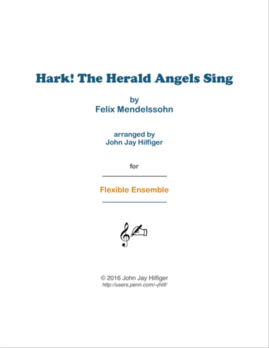 Hark! The Herald Angels Sing Concert Band scores gallery preview page 1