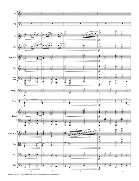 Come, Thou Long-Expected Jesus - Full Score