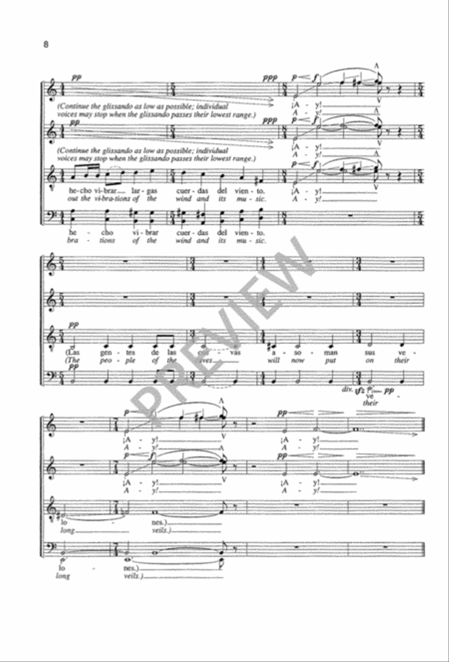 Suite de Lorca (SATB) 4-Part scores gallery preview page 9