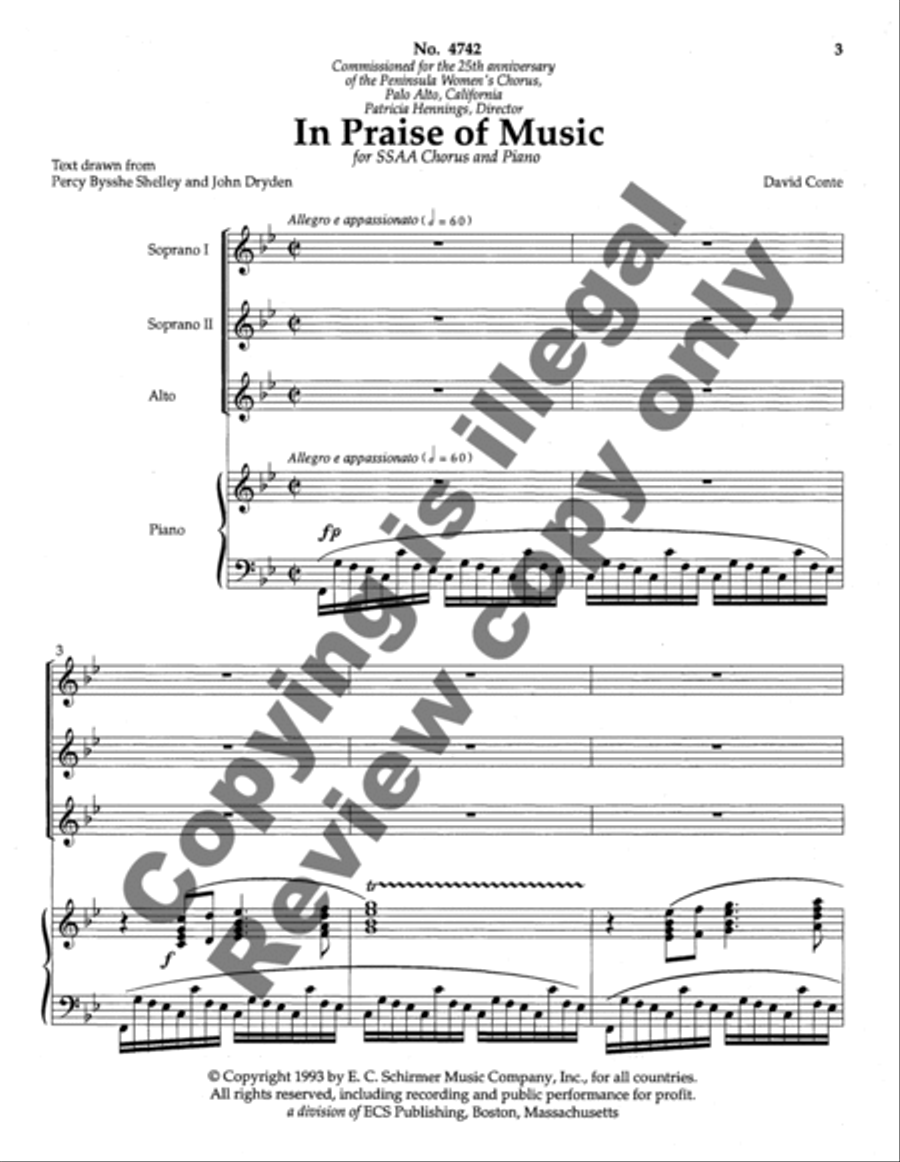 In Praise of Music In Praise of Music SSAA scores gallery preview page 9