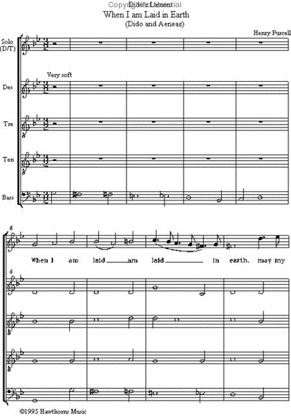 Didos Lament - Score and parts image number null