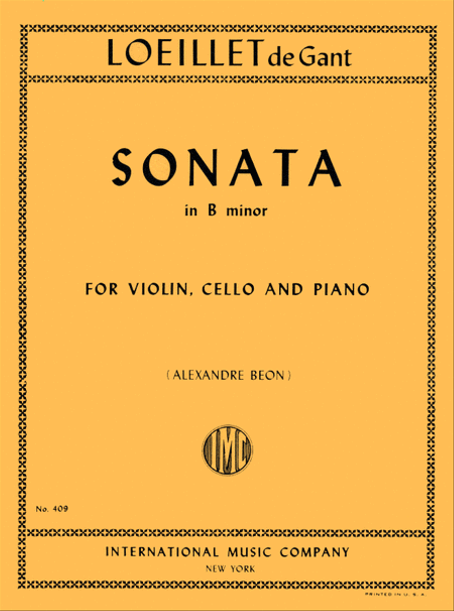 Sonata In B Minor Piano Trio scores gallery preview page 1
