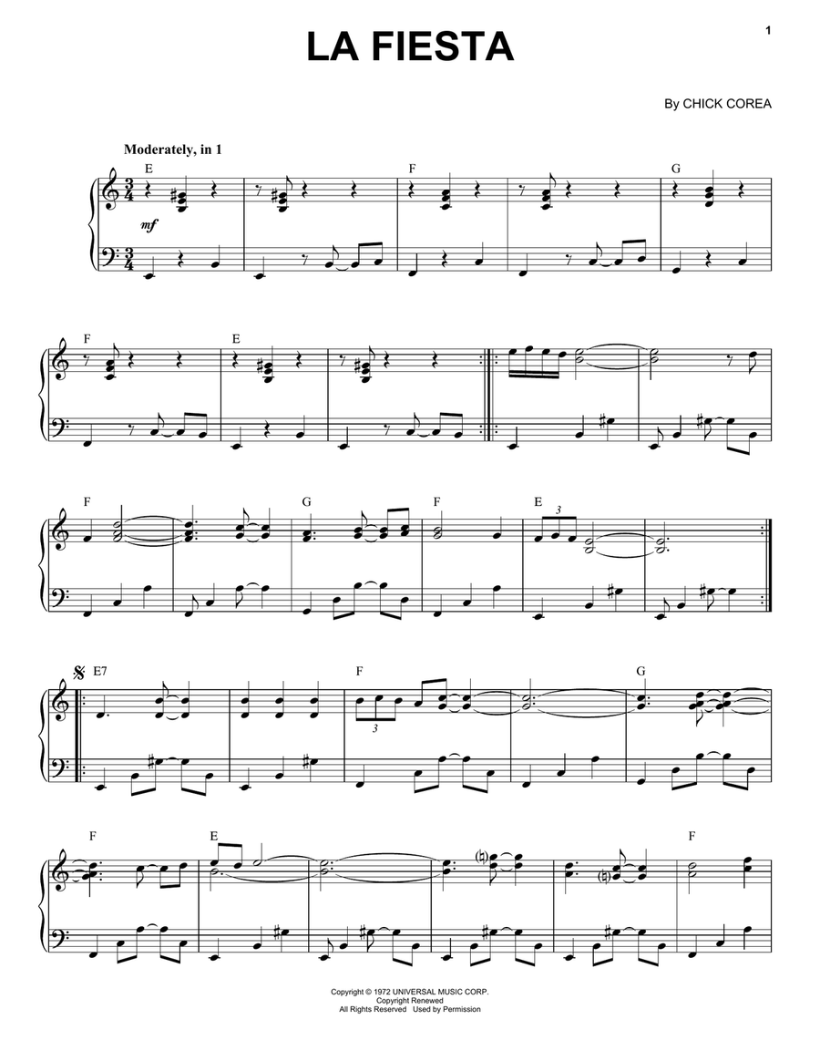 La Fiesta Piano Solo scores gallery preview page 1