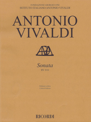 Book cover for Sonata, RV 810