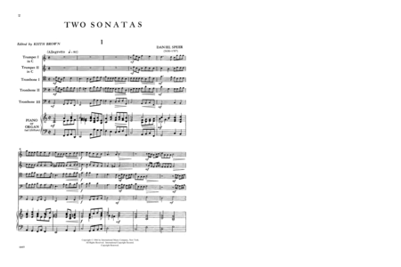 Two Sonatas For 2 Trumpets In C, Tenor Trombone, 2 Bass Trombones & Piano (Or Organ)