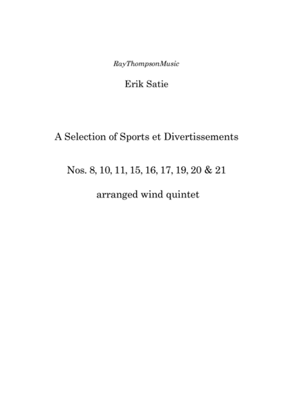 Satie: A Further Selection of Nine Pieces from "Sports et Divertissements" - wind quintet image number null