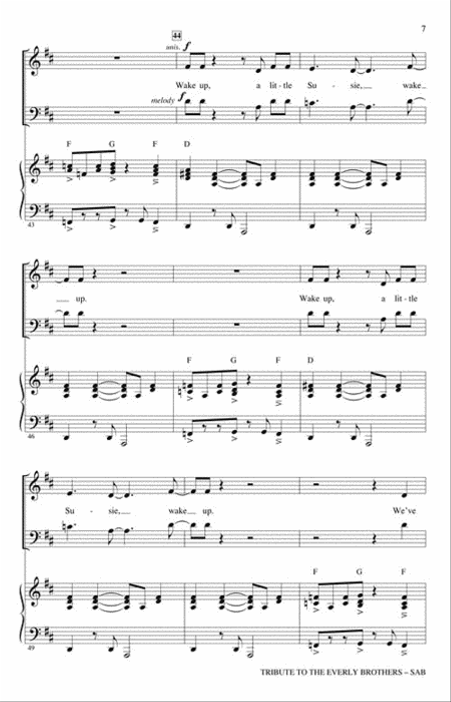 Tribute to the Everly Brothers 3-Part scores gallery preview page 4