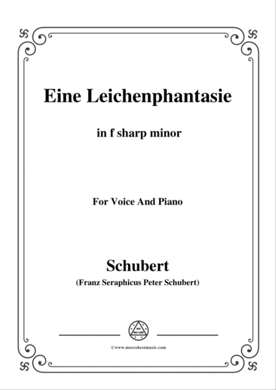 Schubert-Eine Leichenphantasie,D.7,in f sharp minor,for Voice&Piano Voice scores gallery preview page 1