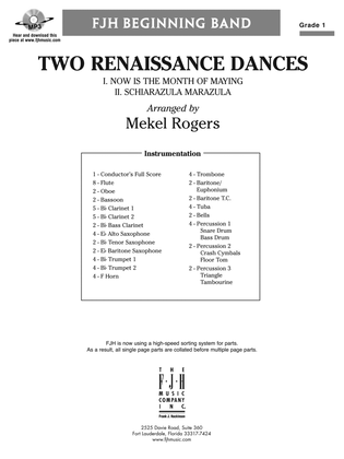 Two Renaissance Dances: Score
