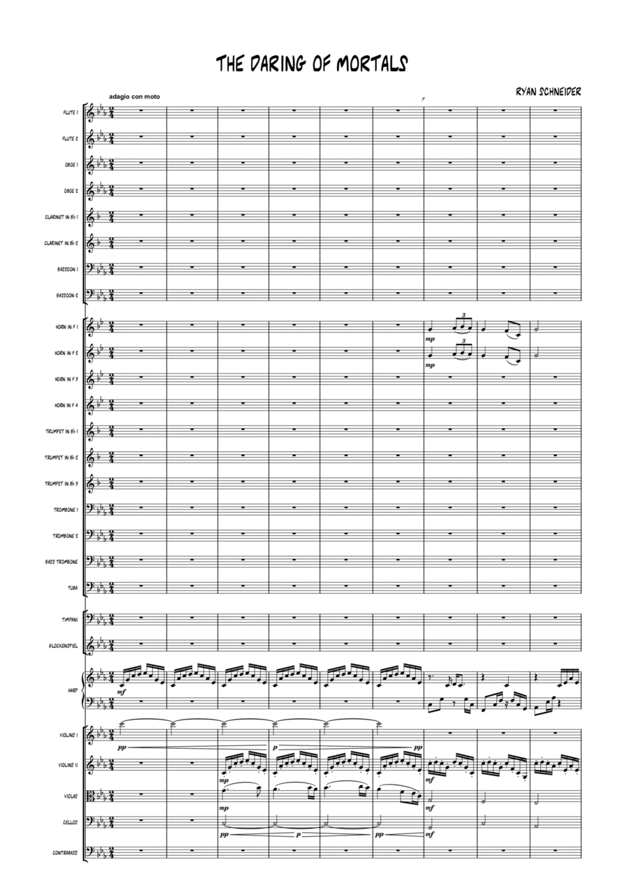 The Daring of Mortals The Daring of Mortals Full Orchestra scores gallery preview page 1