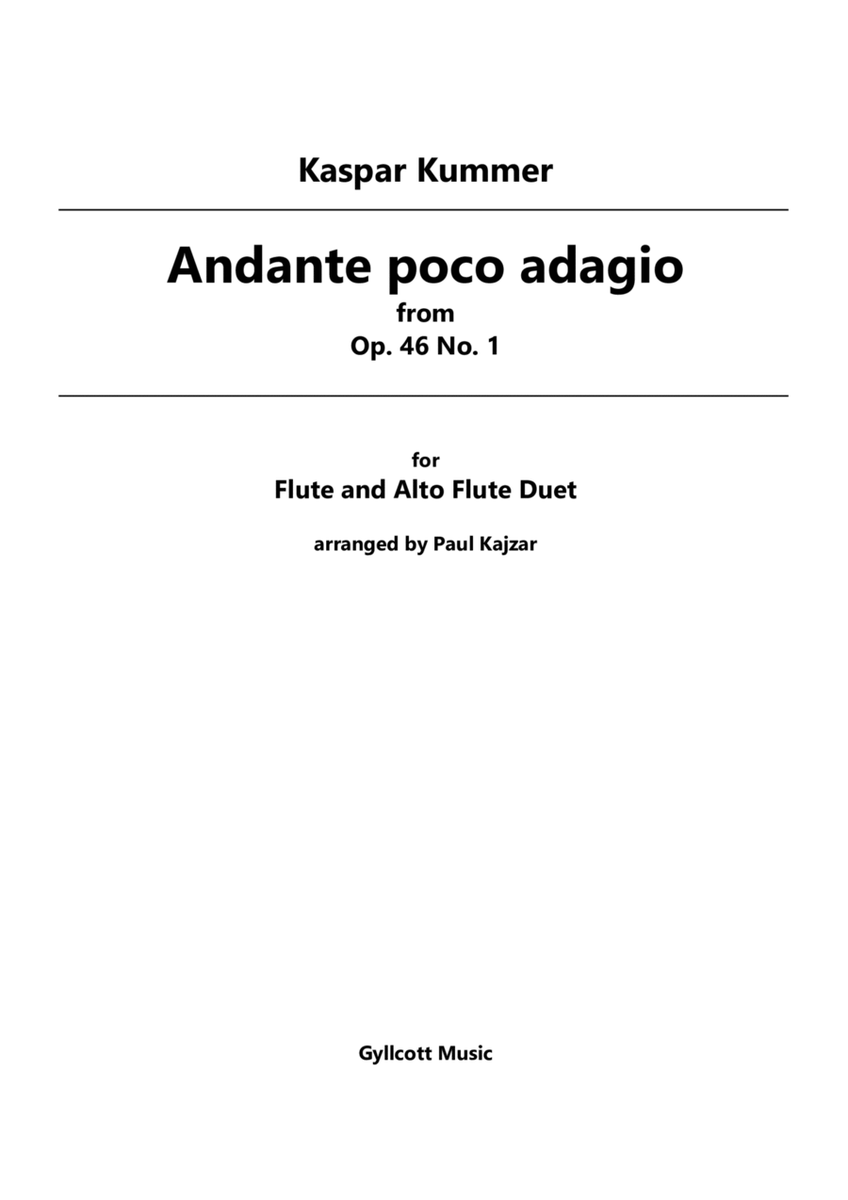 Andante poco adagio (Flute and Alto Flute Duet)
