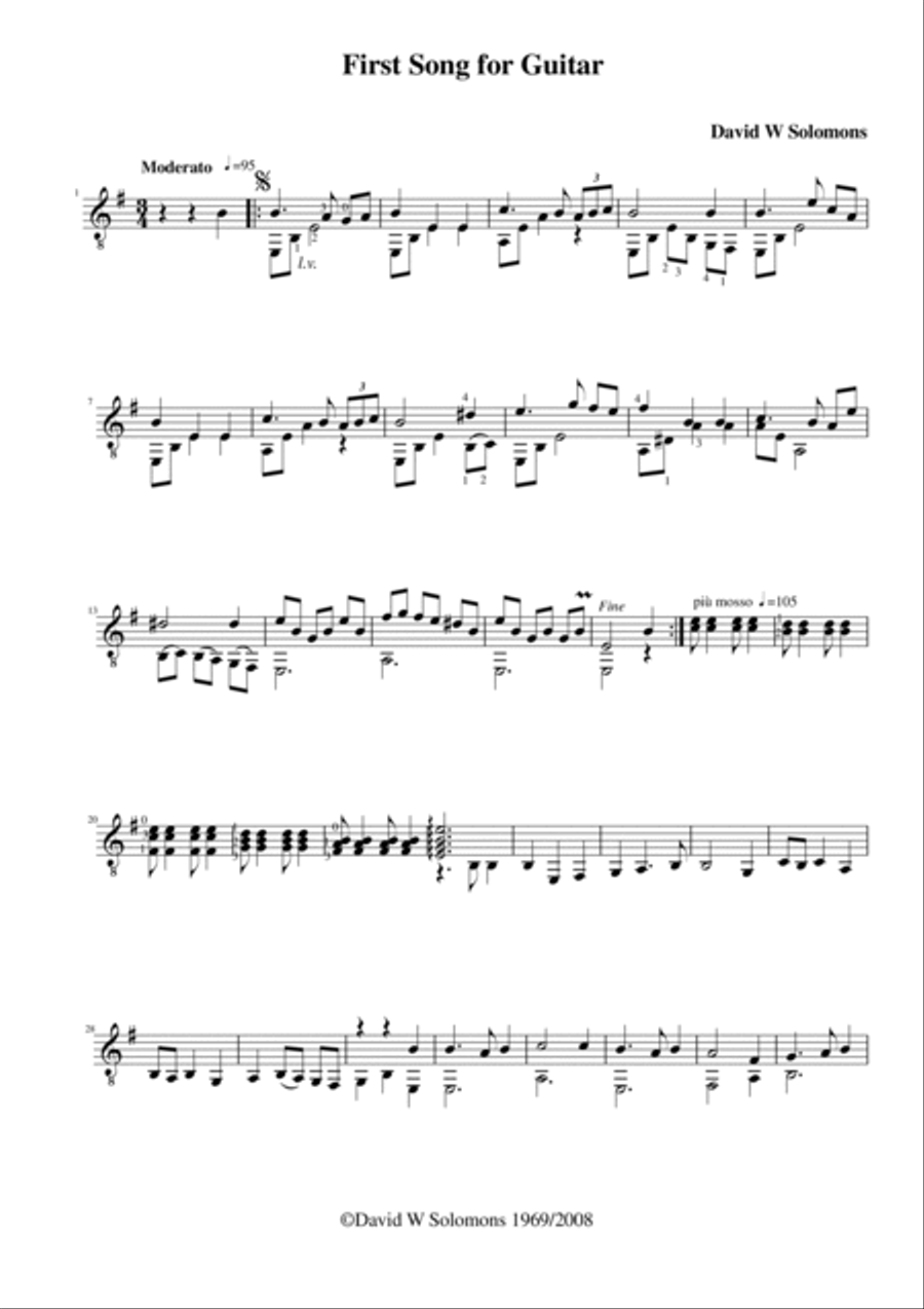 30 original guitar solos Classical Guitar scores gallery preview page 2