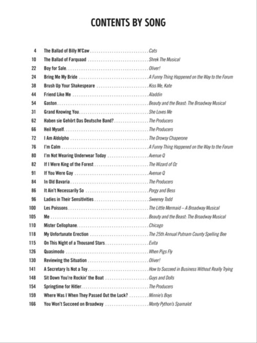Character Songs from Musical Theatre - Men's Edition Low Voice scores gallery preview page 2