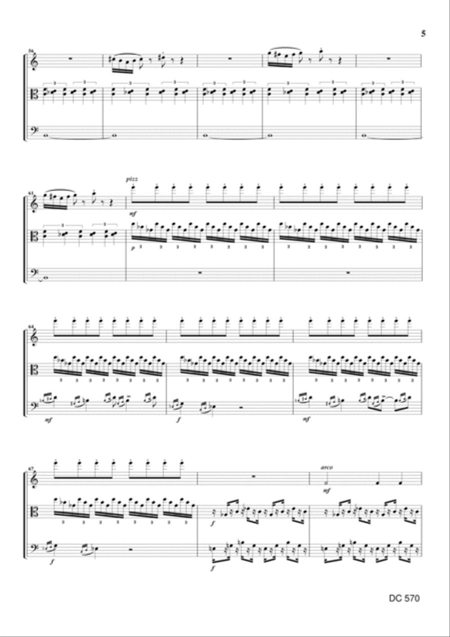 Bohemian Rondo for string trio String Trio scores gallery preview page 5