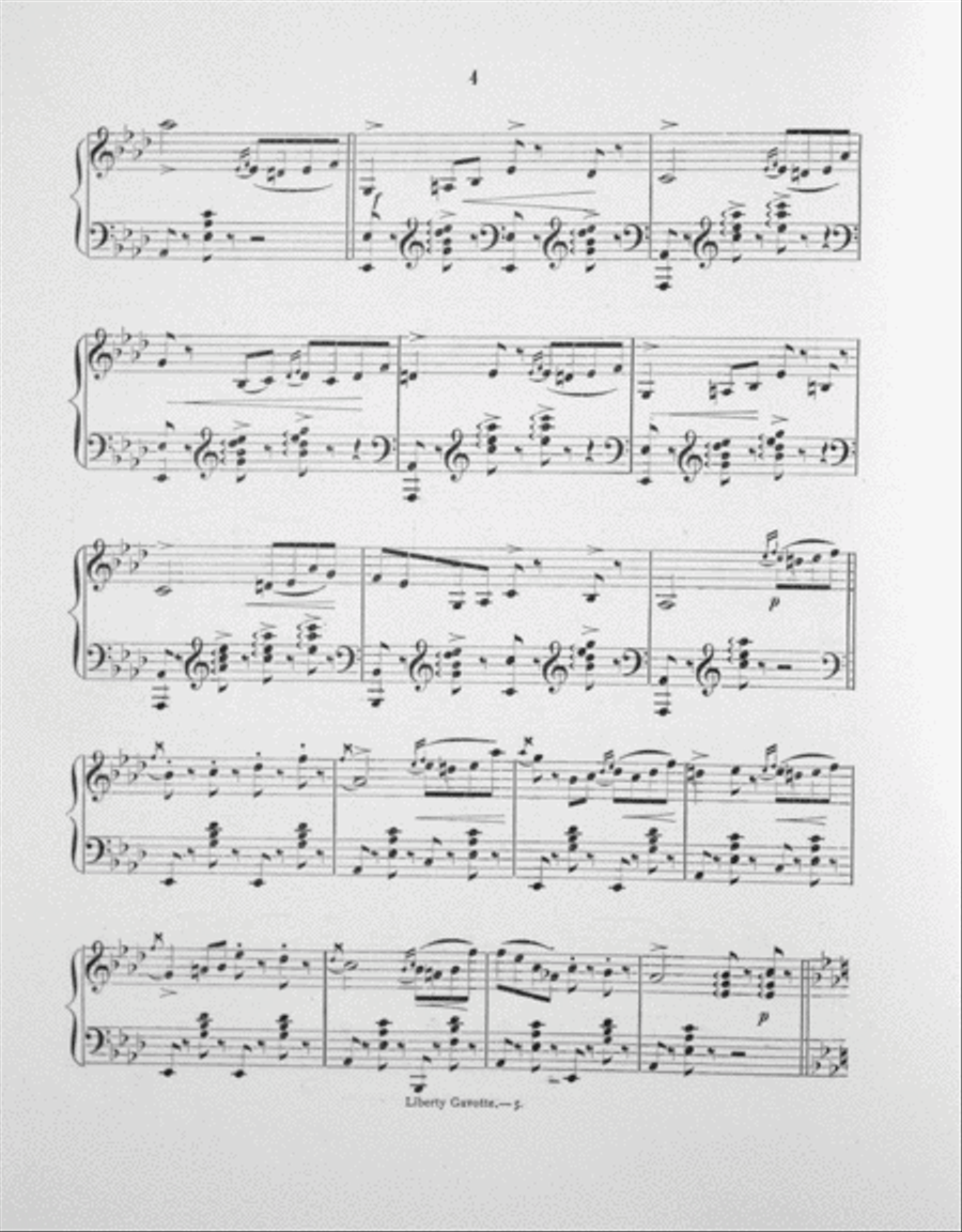 Liberty Enlightening the World. Liberty Gavotte Piano Solo scores gallery preview page 3