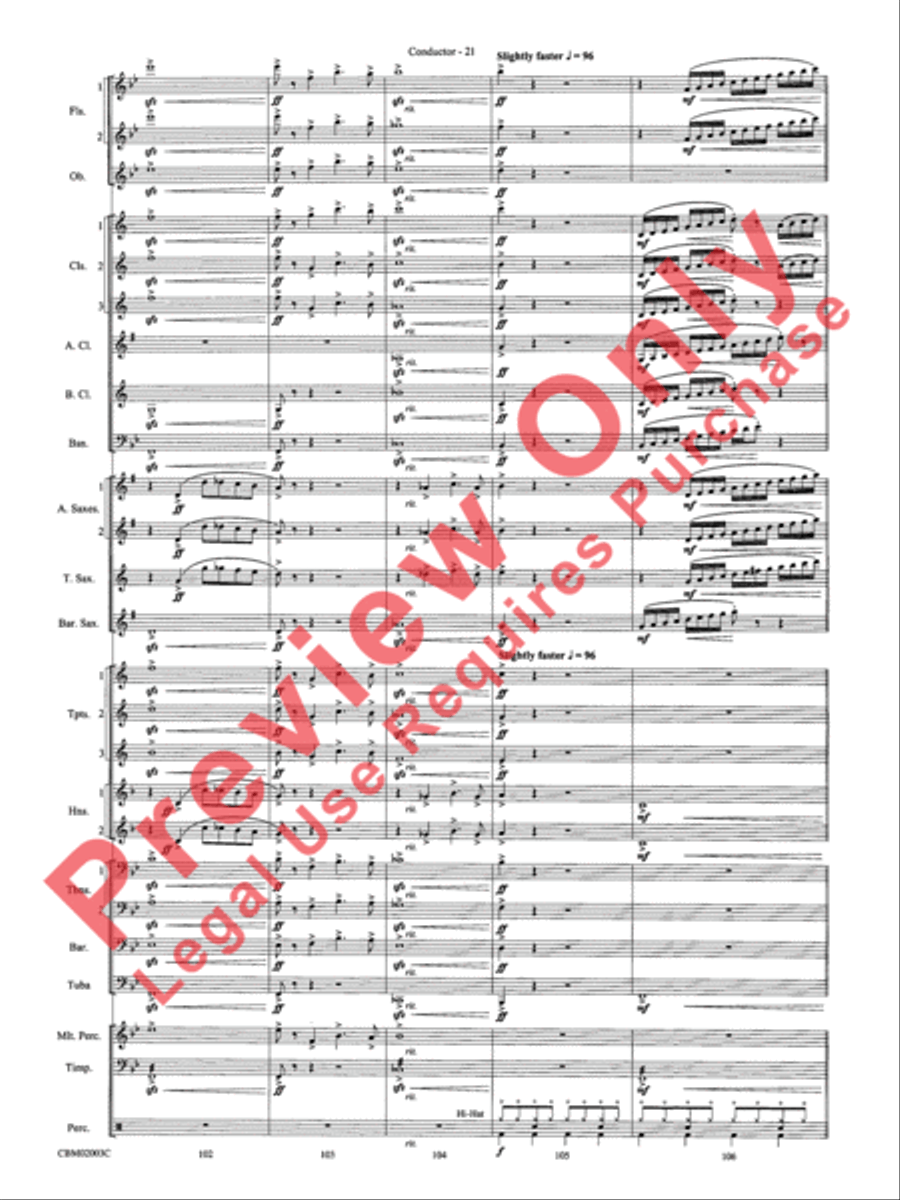 Mamma Mia! - Concert Band (Conductor's Score) Concert Band scores gallery preview page 24