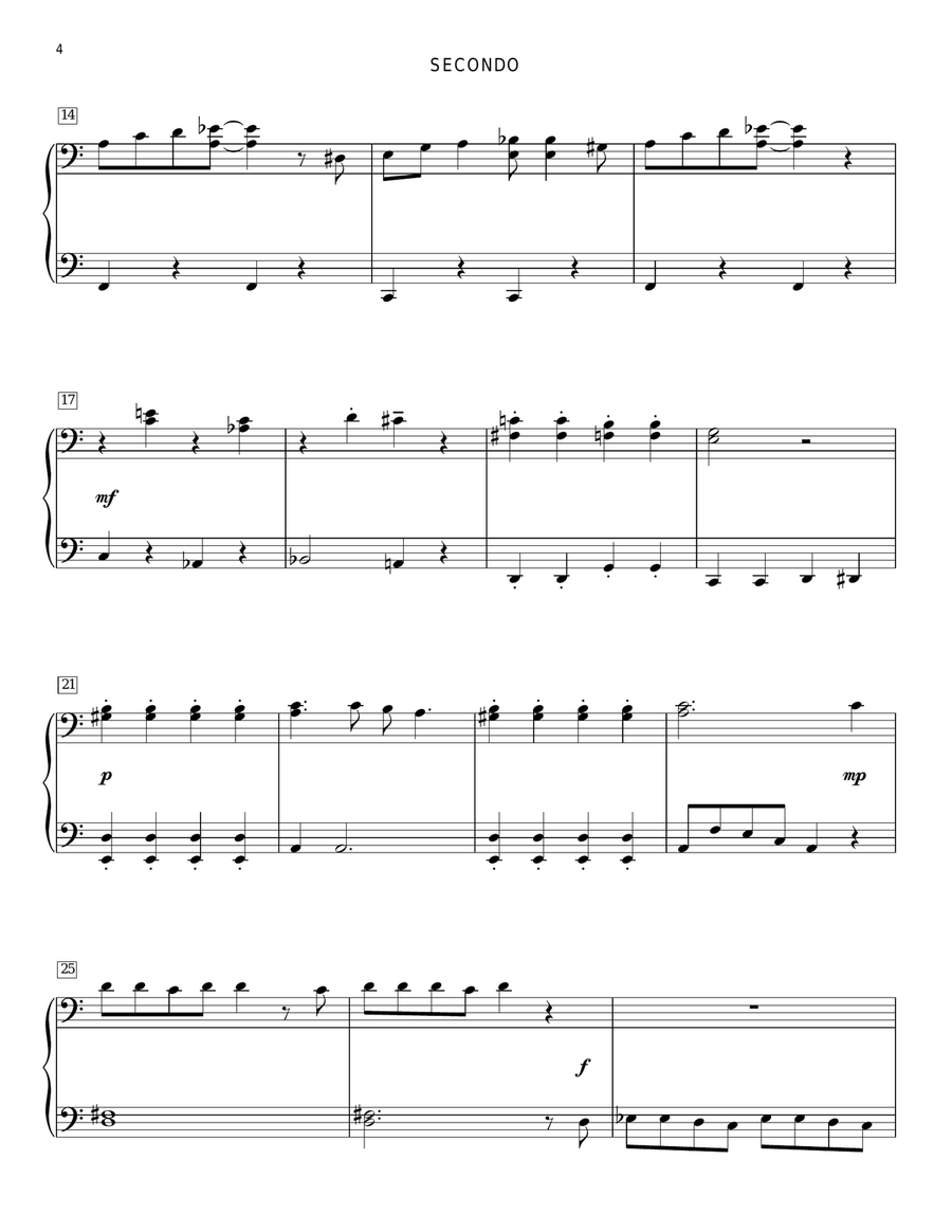 Cruella De Vil (from 101 Dalmations) Piano Duet scores gallery preview page 3