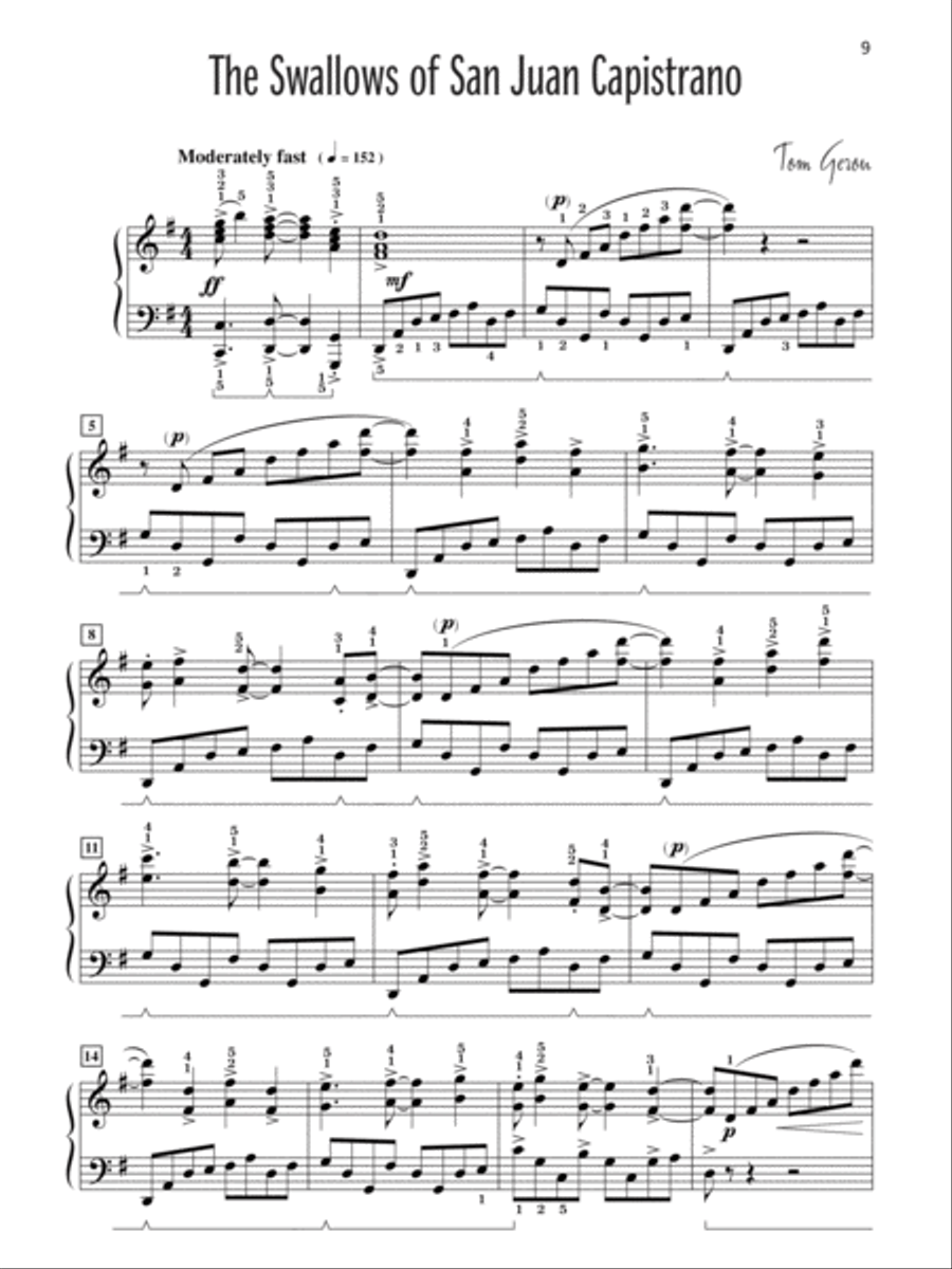 California Coastline Piano Solo scores gallery preview page 4