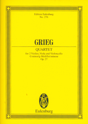 Book cover for String Quartet in G Minor, Op. 27