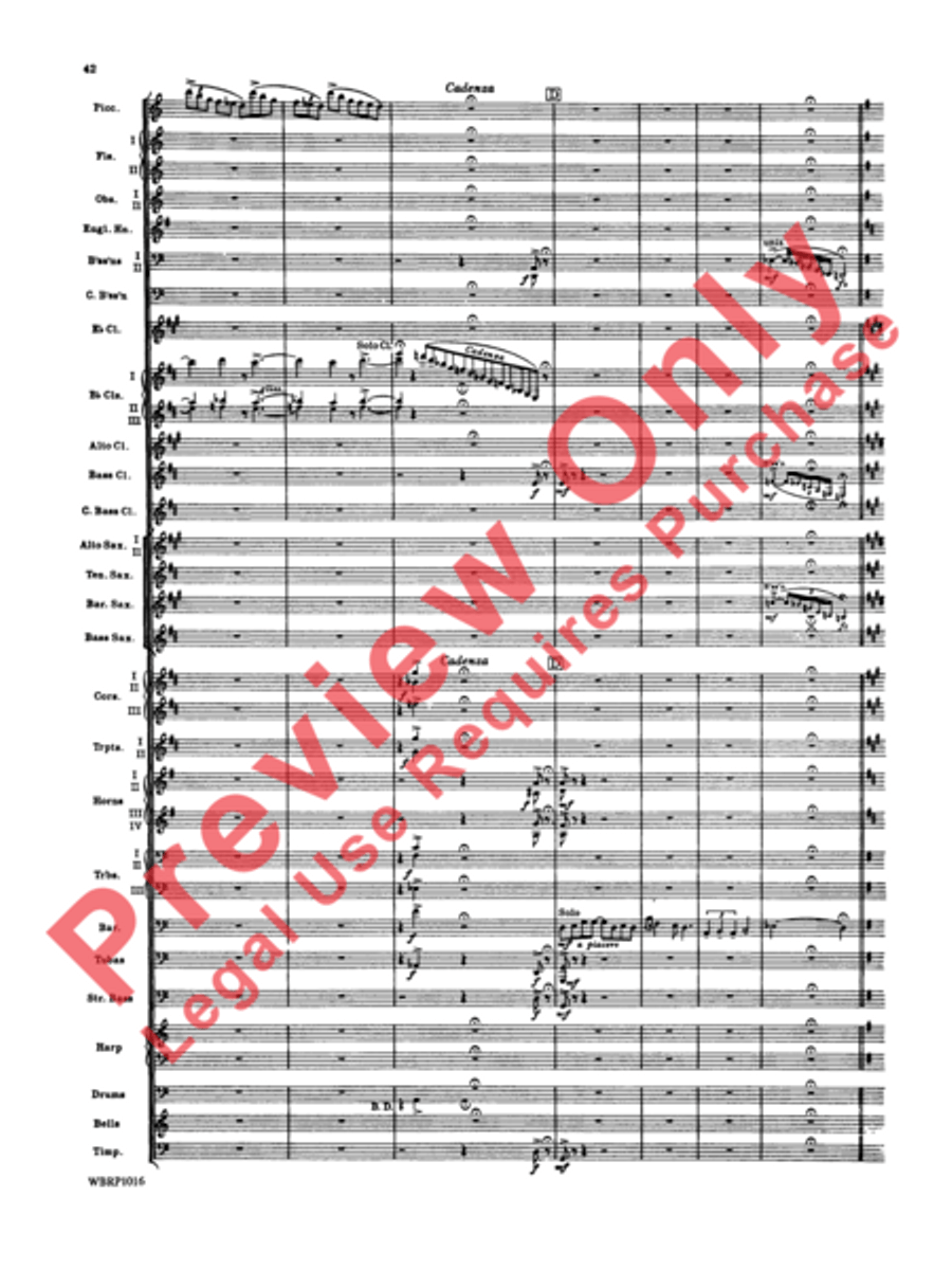 Rhapsody in Blue Concert Band scores gallery preview page 45