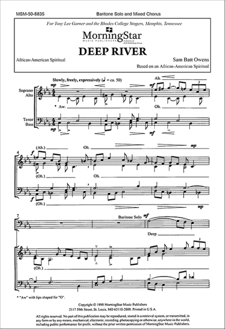 Deep River 4-Part scores gallery preview page 1