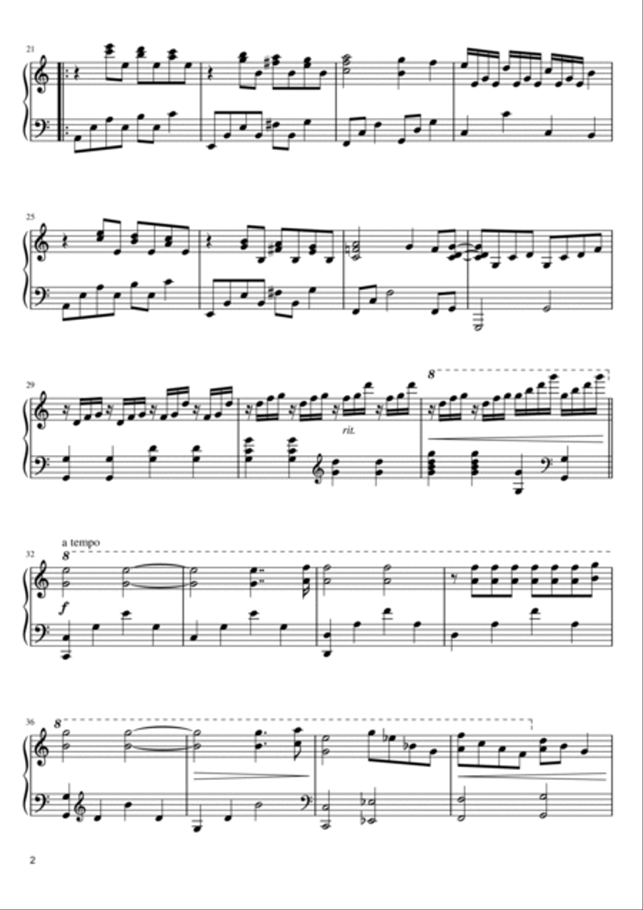 Ballade Pour Adeline Piano Solo scores gallery preview page 2