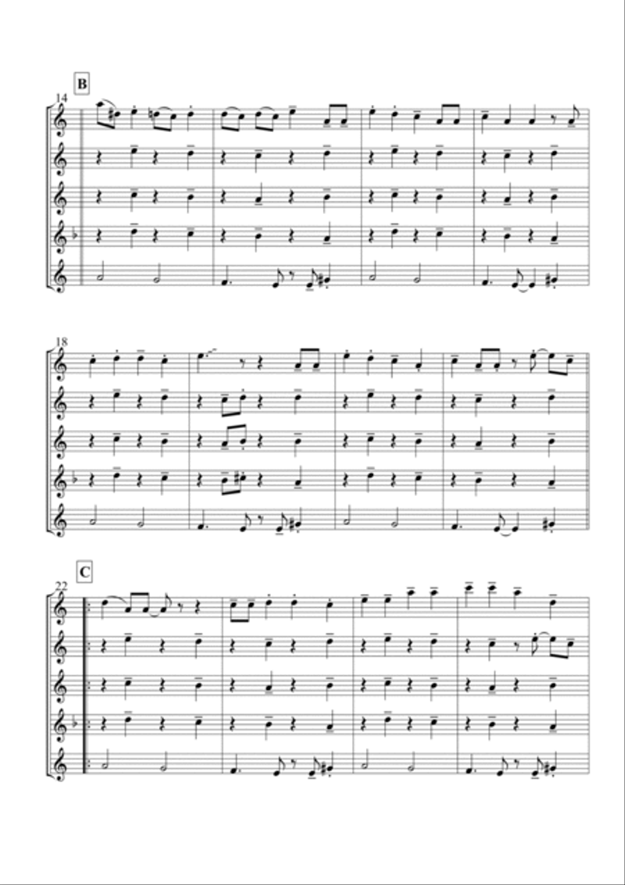 Hit The Road Jack Hit The Road Jack Saxophone Quintet scores gallery preview page 3