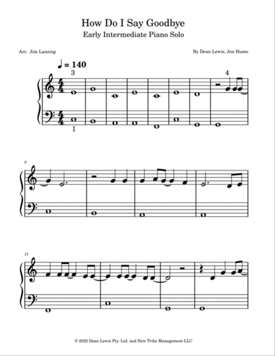 How Do I Say Goodbye Piano Method scores gallery preview page 2