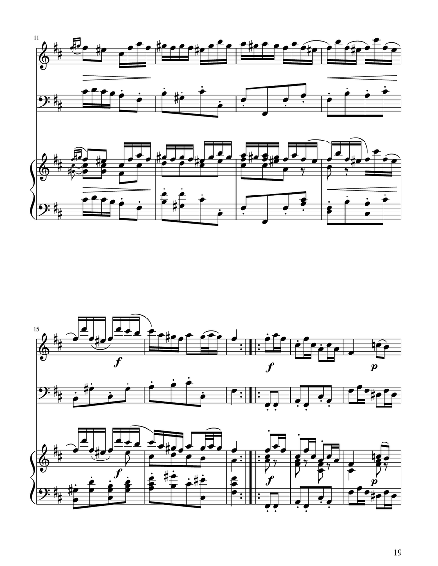 Badinerie - J.S Bach - BWV 1067 - Oboe and Bassoon Duet Woodwind Duet scores gallery preview page 2