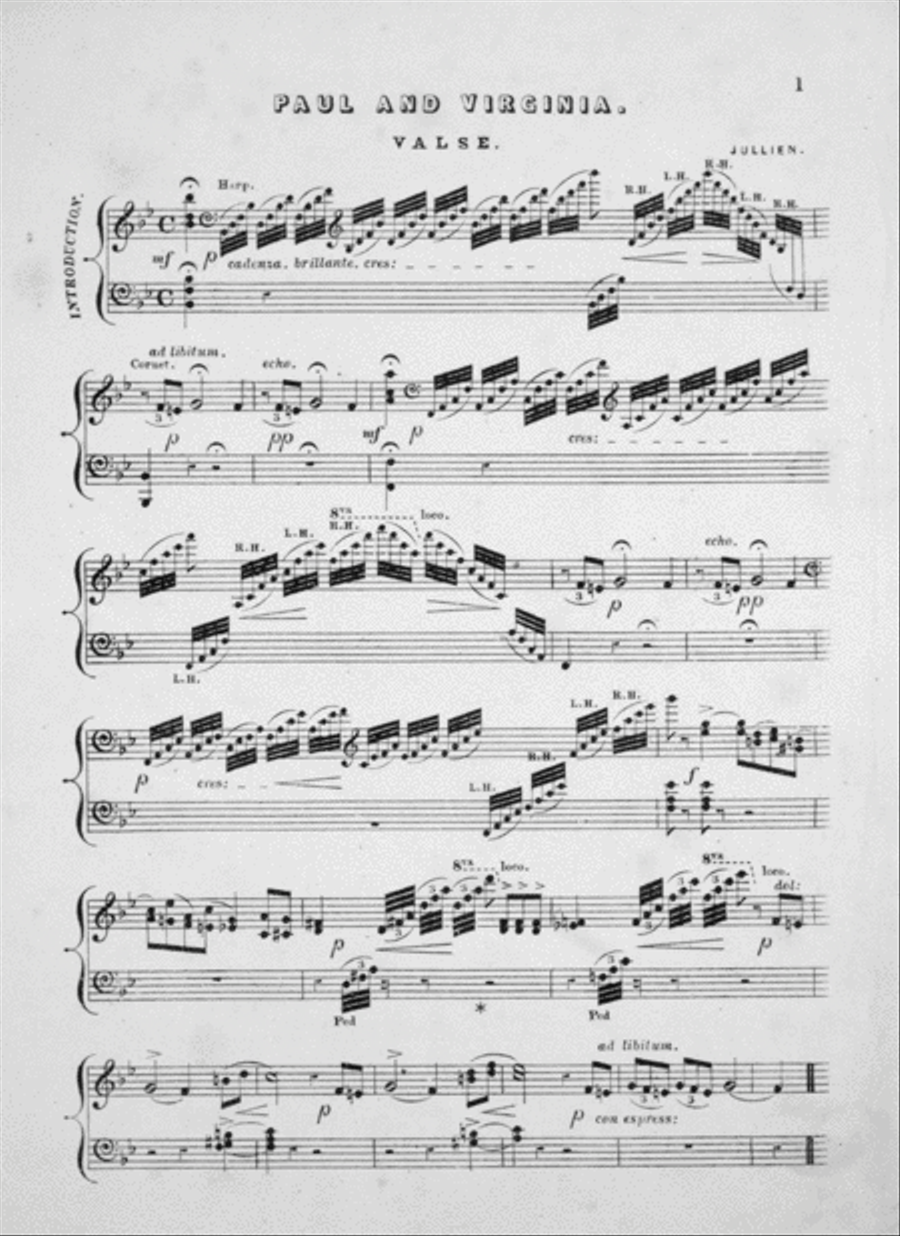 Paul et Virginie (inside Virginia). Valse Piano Solo scores gallery preview page 2