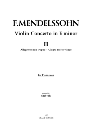 Mendelssohn Violin Concerto in E miner for Piano Solo
