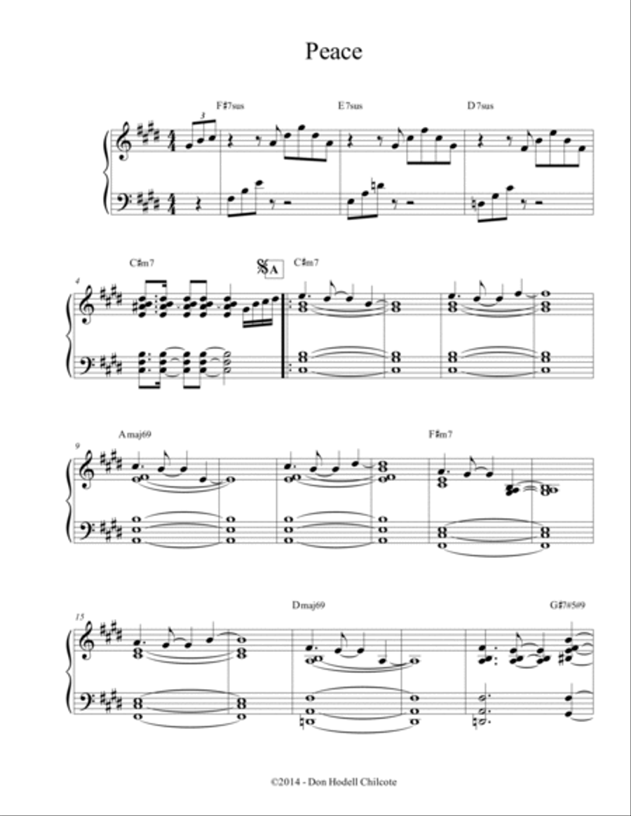 Peace Harpsichord scores gallery preview page 2