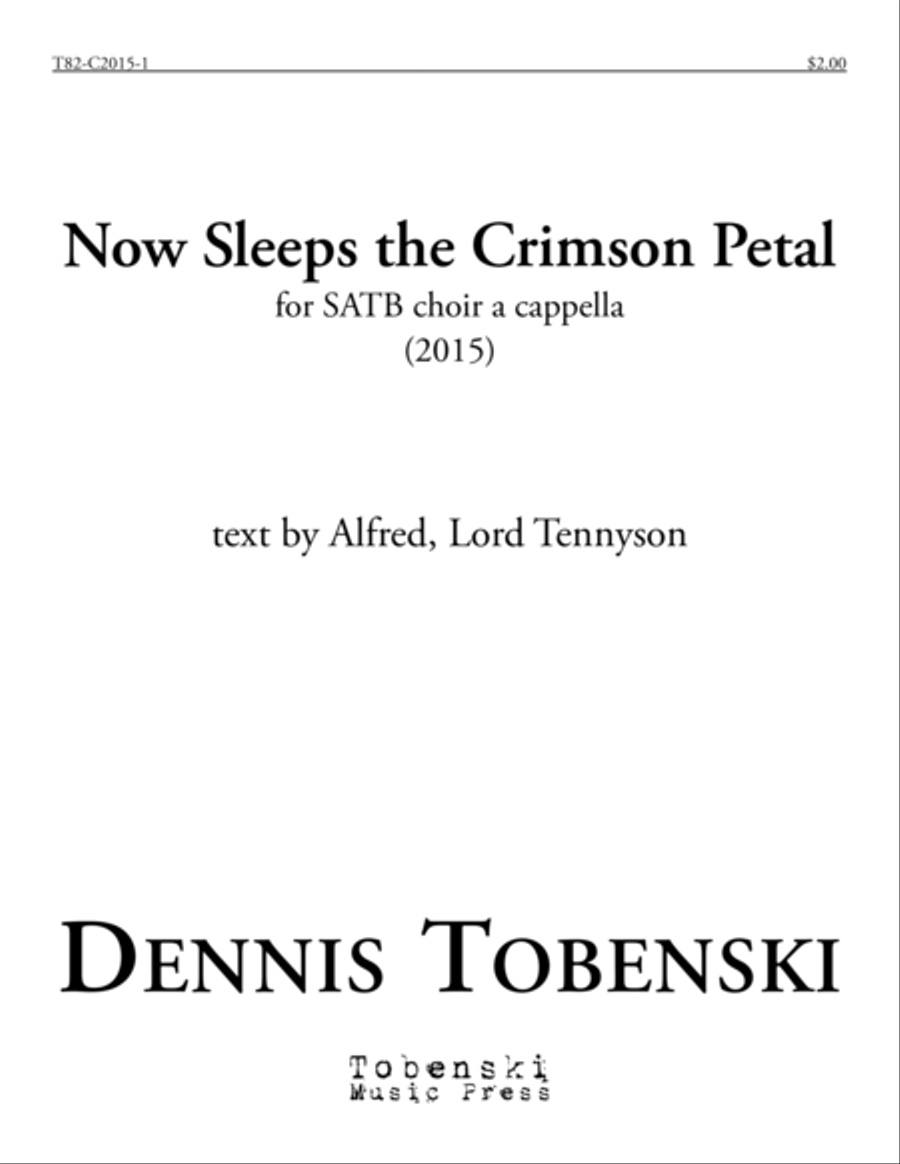 Now Sleeps the Crimson Petal 4-Part scores gallery preview page 1