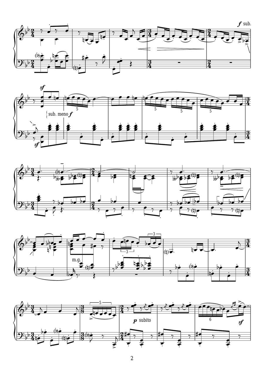 L'histoire Du Soldat, III. Marche Royale Piano Solo scores gallery preview page 2