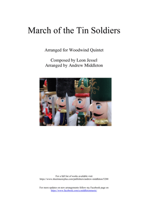 Book cover for March of the Tin Soldiers arranged for Woodwind Quintet
