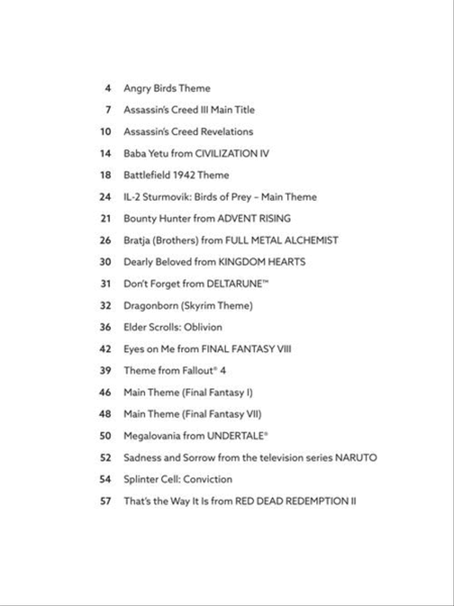 Video Game Music for Guitar Guitar Tablature scores gallery preview page 3