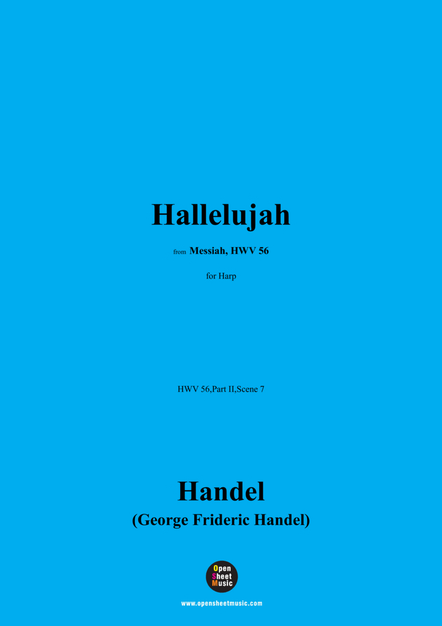 Handel-Hallelujah,from 'HWV 56,Part II,Scene 7',for Harp Celtic Harp scores gallery preview page 1